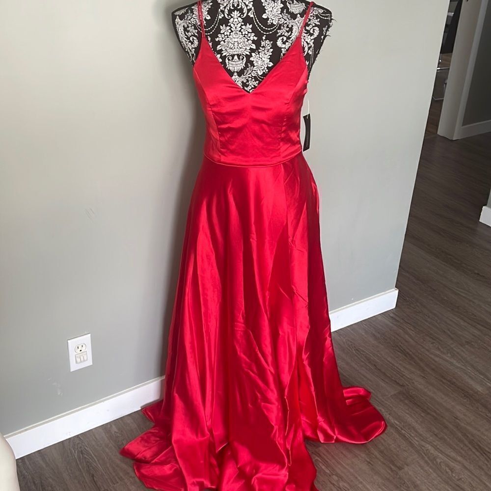 New Satin Red Dress NEW